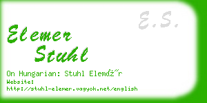 elemer stuhl business card